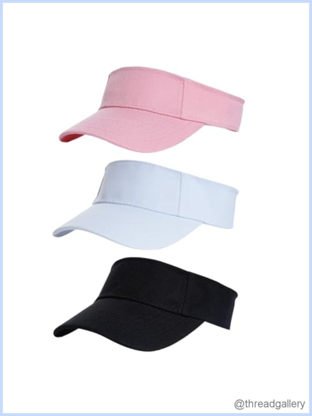 3 Pack Adjustable Sports Visor Sun Hat for Golf Tennis Outdoor
